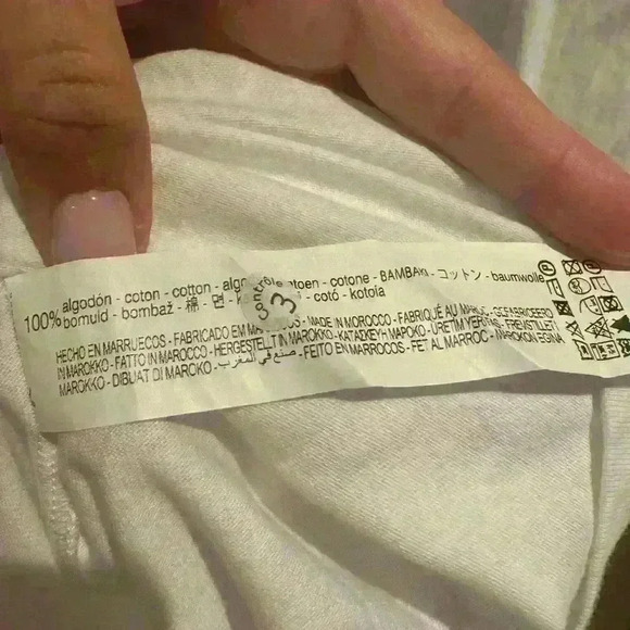 Zara White 100% Cotton Midi Dress Size Medium - Picture 5 of 5